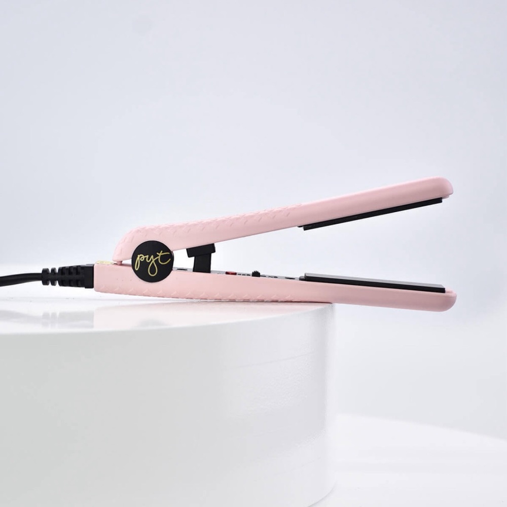 • PYT MINI HAIR STRAIGHTENER FLAT IRON CERAMIC STYLING TOOL-PINK